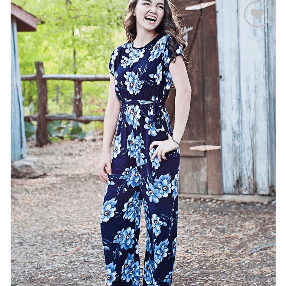 Peyton Bré Navy Floral Body Suit